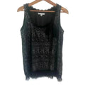 Cabi Black Lace Bow Tank Nude Underlayer Style 552 Office Work Women's Size M