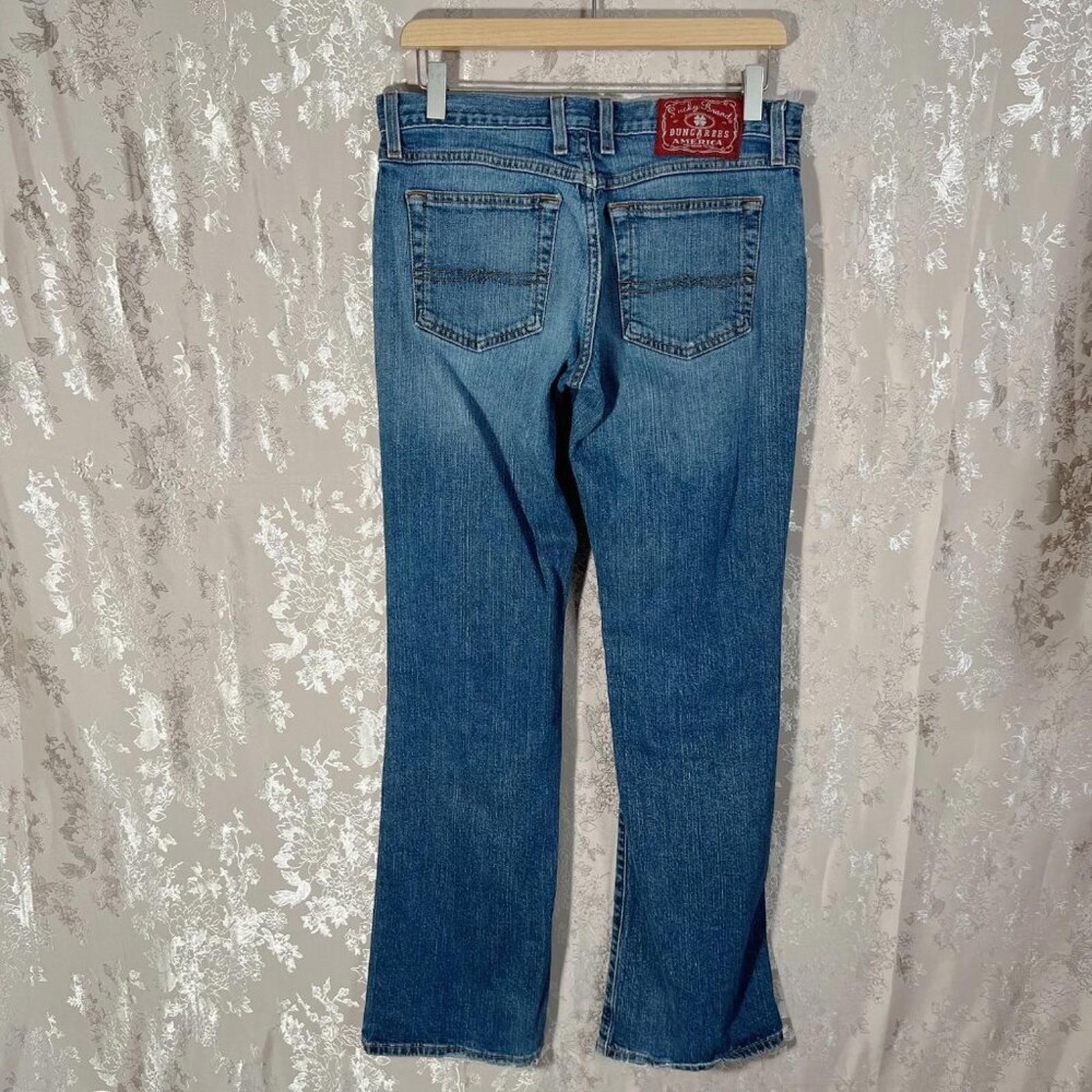 y2k Vintage Lucky Brand Dungarees Mid Rise Flare Medium Wash Bootcut Size 8 29