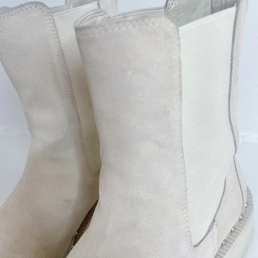 Vince Camuto Meenday Women's Chelsea Boot Lug Sole Cream Suede Size 9