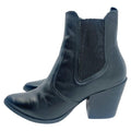 Steve Madden Patricia Black Leather Chelsea Boot Pointed Toe Bootie Size 10