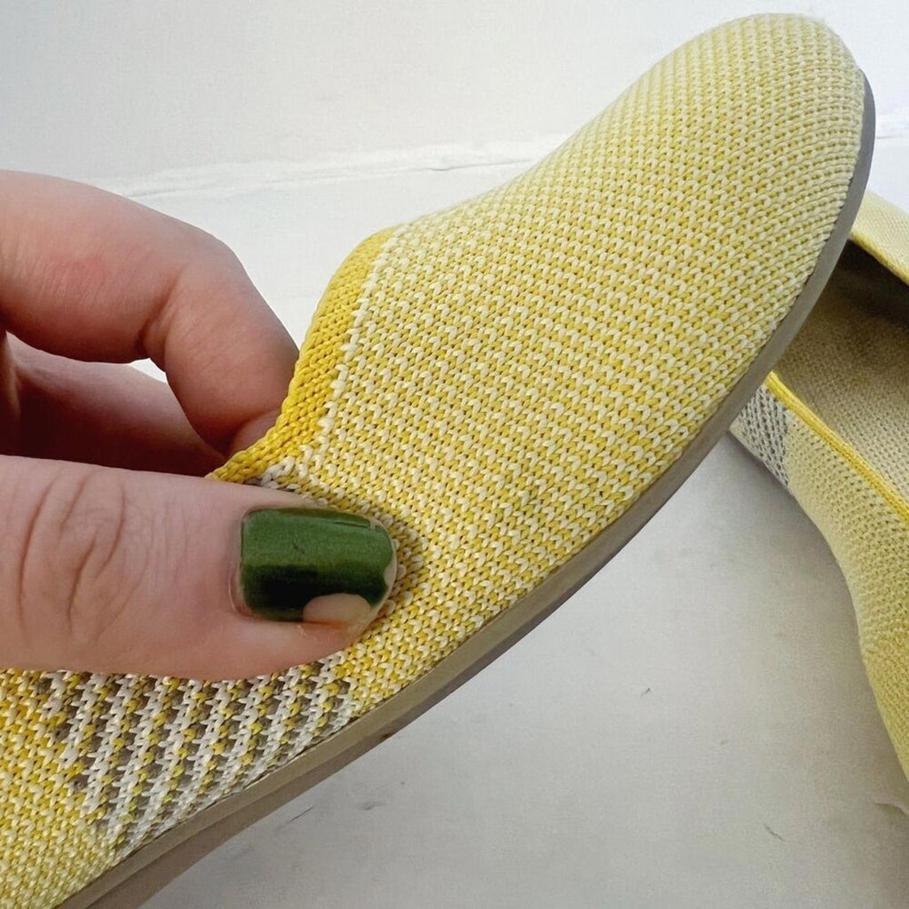 Rothy's RARE Limited Edition Yellow Lemon Tread Lightly Ballet Flats Size 9