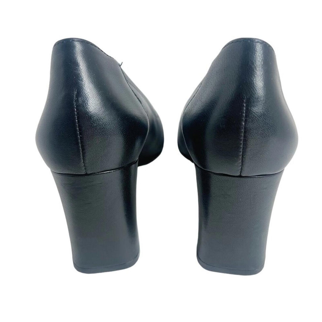 Paul Green Kami Ocean Softnappa Black Leather Pumps Pointed Toe Heels Size 8