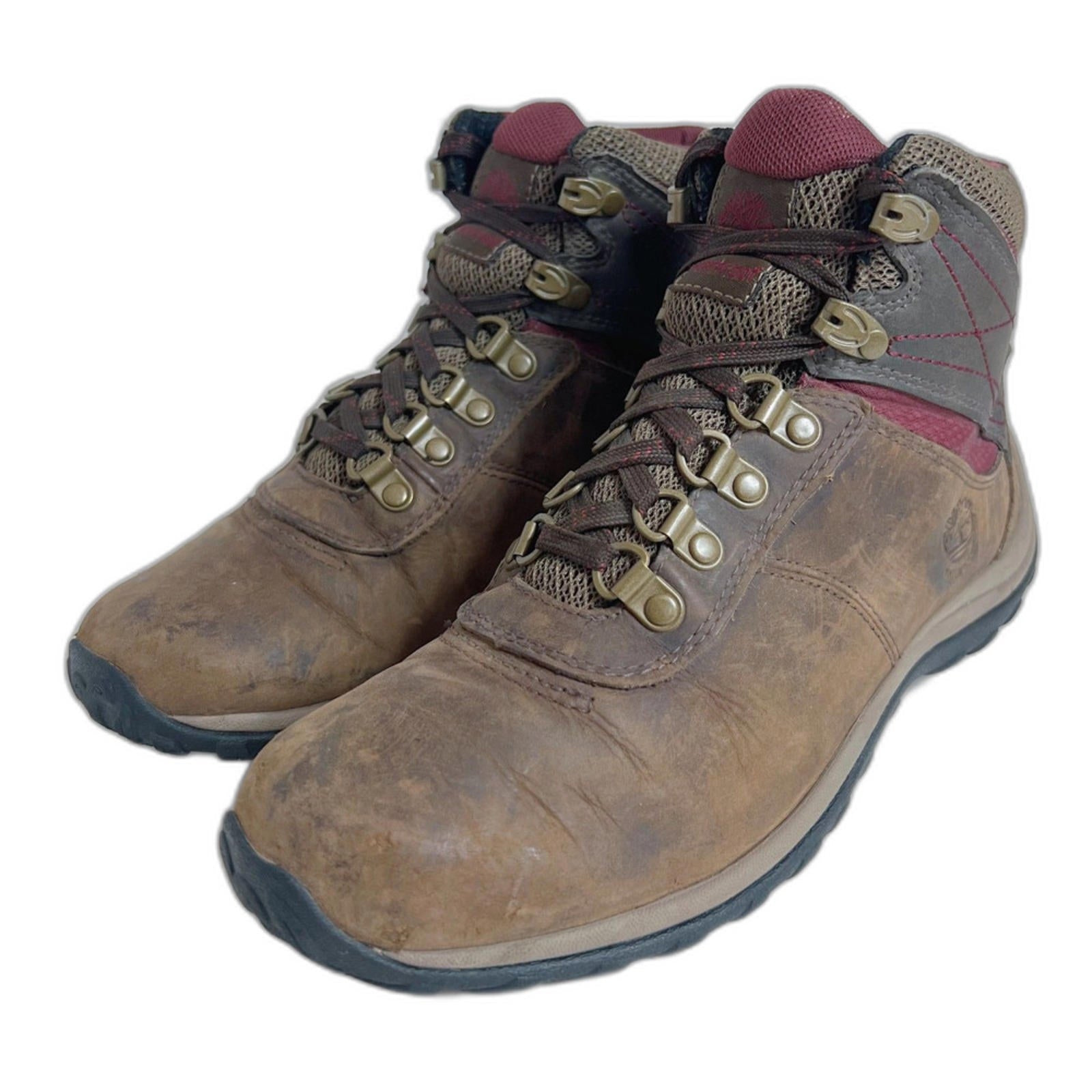 Timberland Women's Norwood Mid Waterproof Brown Leather Hiking Boots Size 7.5
