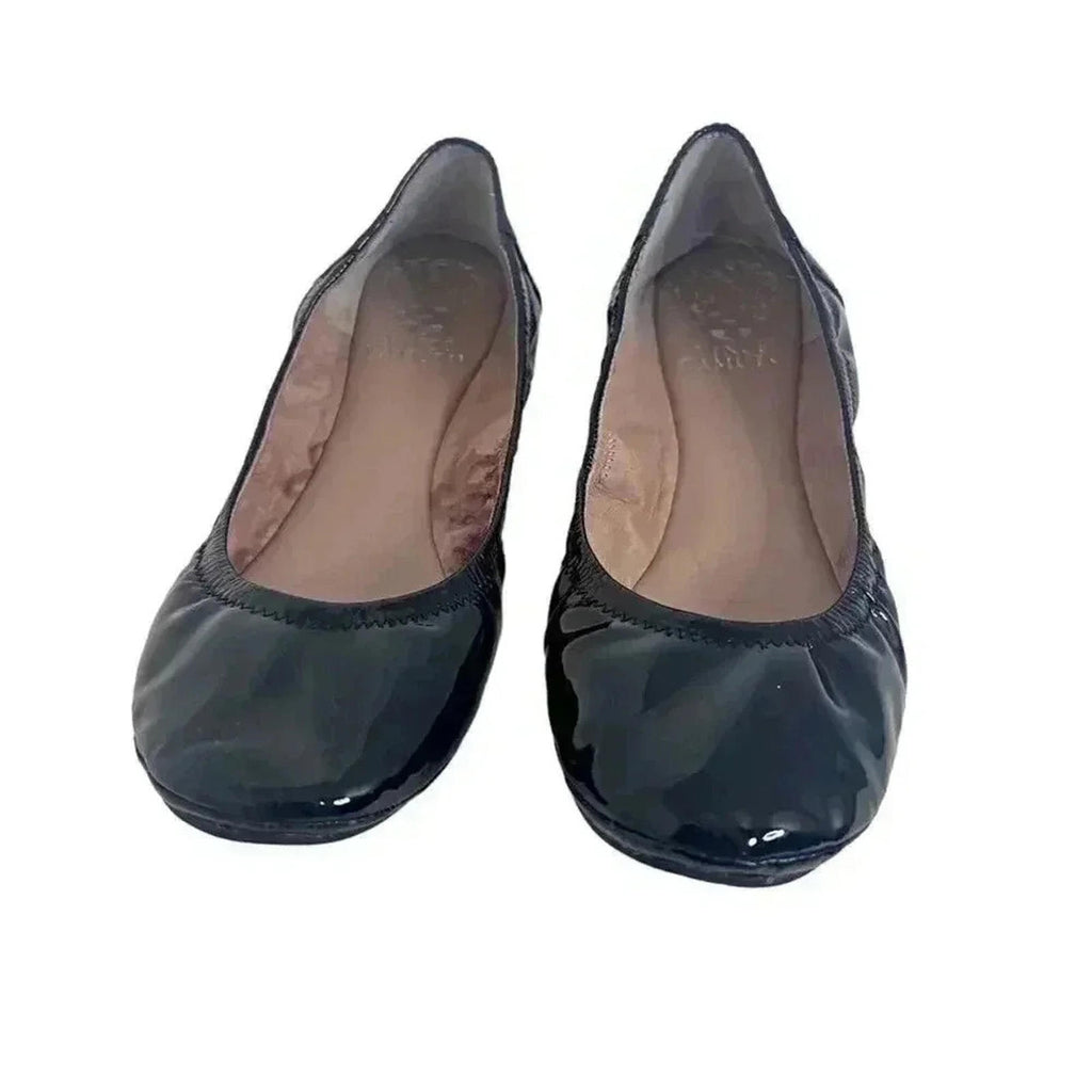Vince Camuto Black Patent Leather Ballet Flats Women's Size 8.5 Balletcore