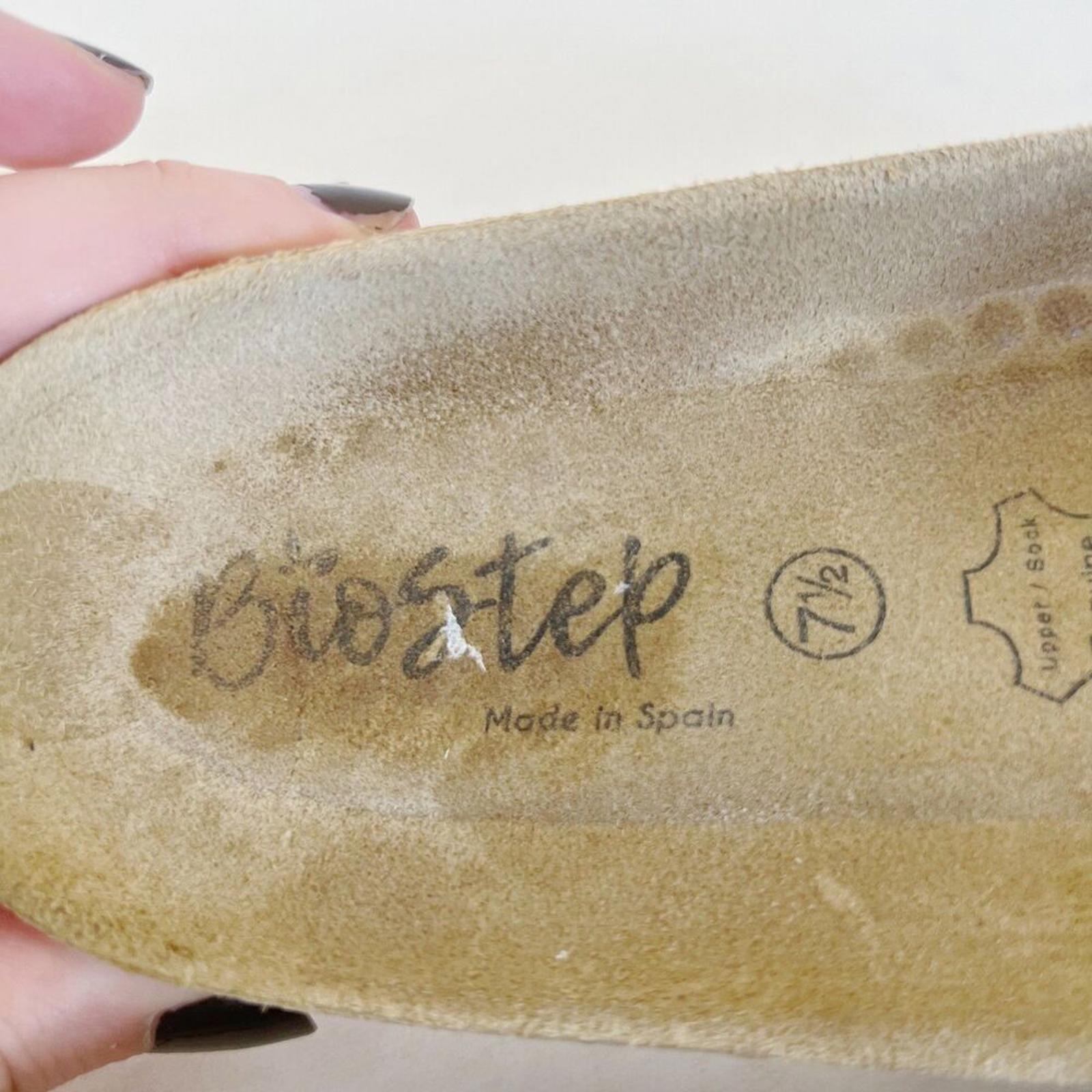 Biostep Brown Suede Slide Sandals Made in Spain Birkenstock Style Size 7.5