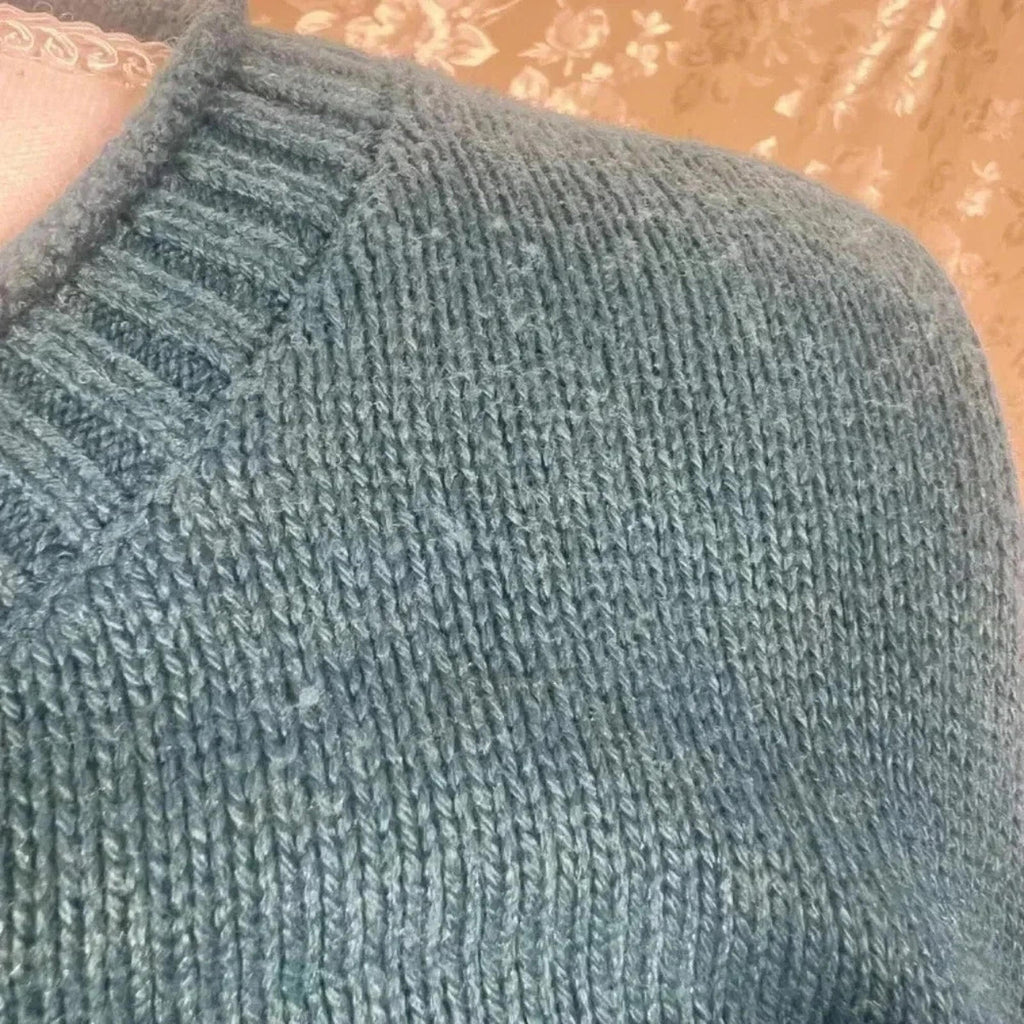 Ella Moss Teal Green Blue Crewneck Sweater Knit Women's Size M
