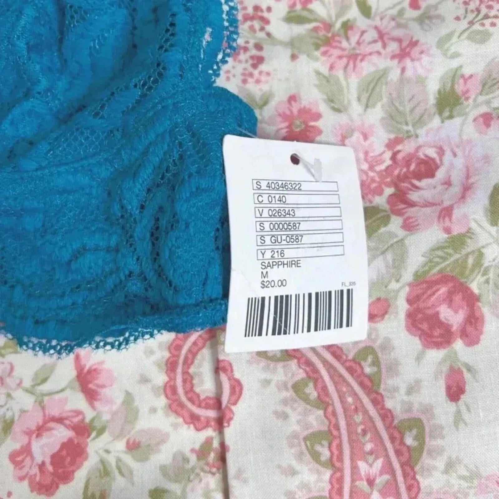 NWT Out From Under Urban Outfitters Blue Lace Halter Bralette Size M