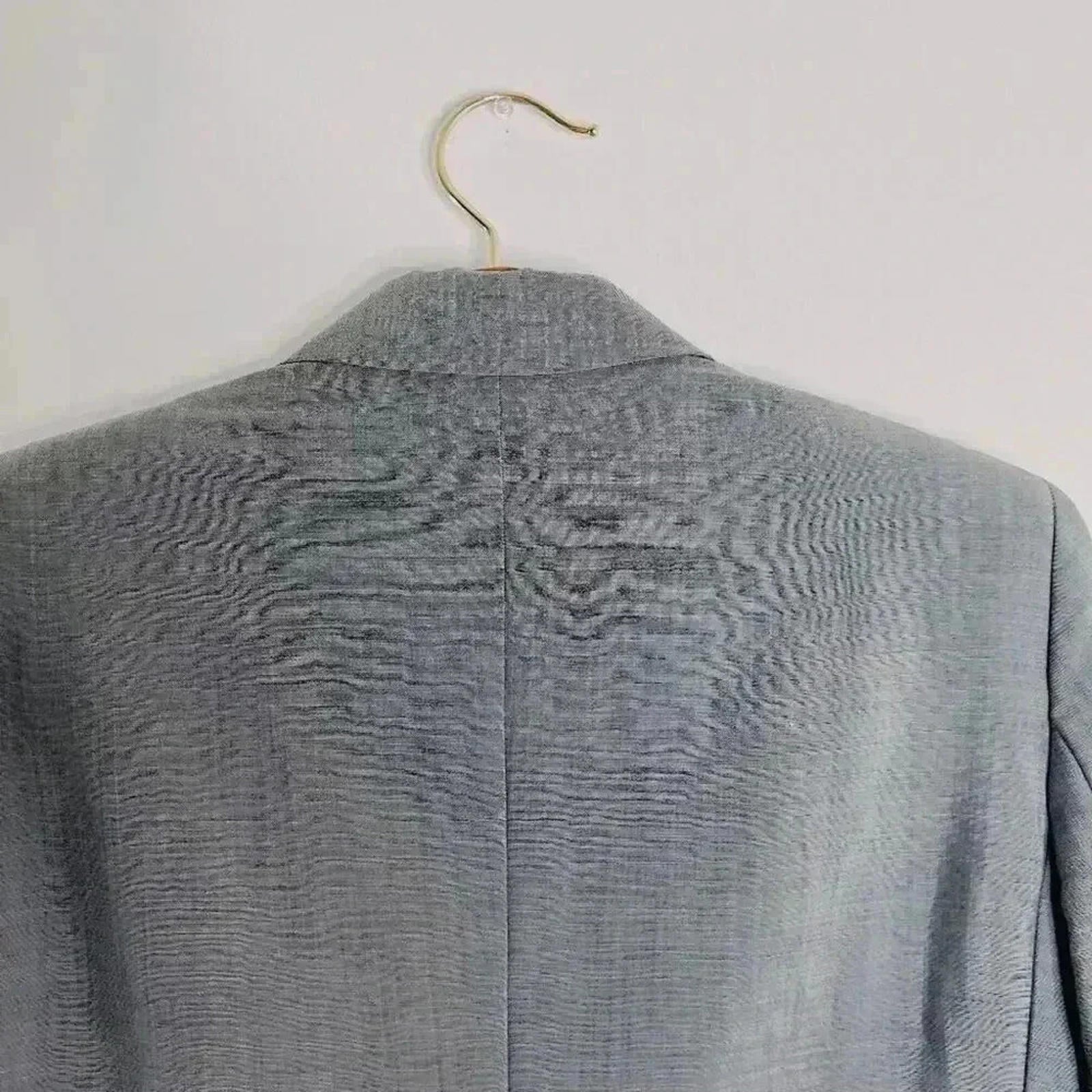 Vintage Max Mara Women's Grey Wool Blazer Size 8 Business Casual Office Siren