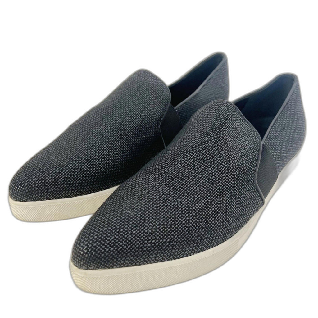 Vince Blair Sneakers Black Leather Woven Slip On Pointed Toe Women's Size 11