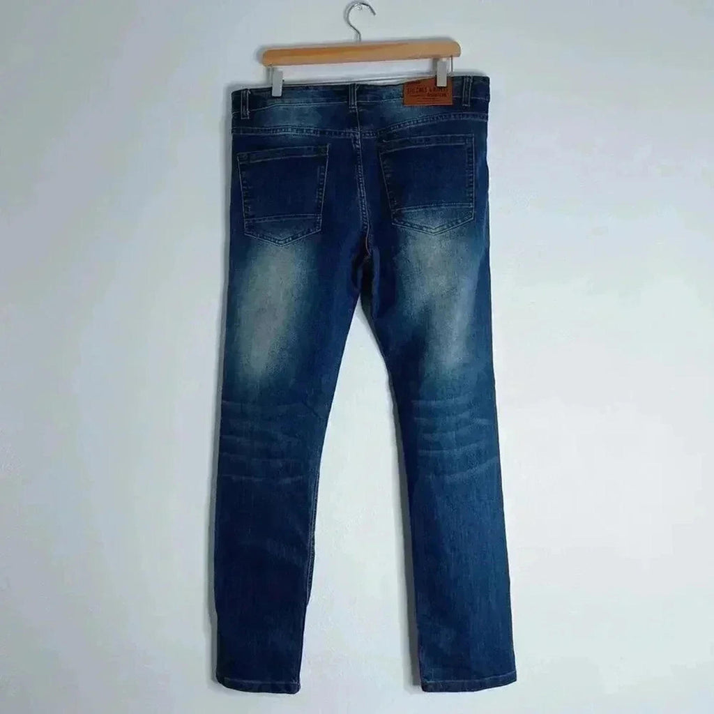 Stitches & Rivets Men's Slim Fit Jeans Dark Wash Mid Rise Size 34 x 32 Denim