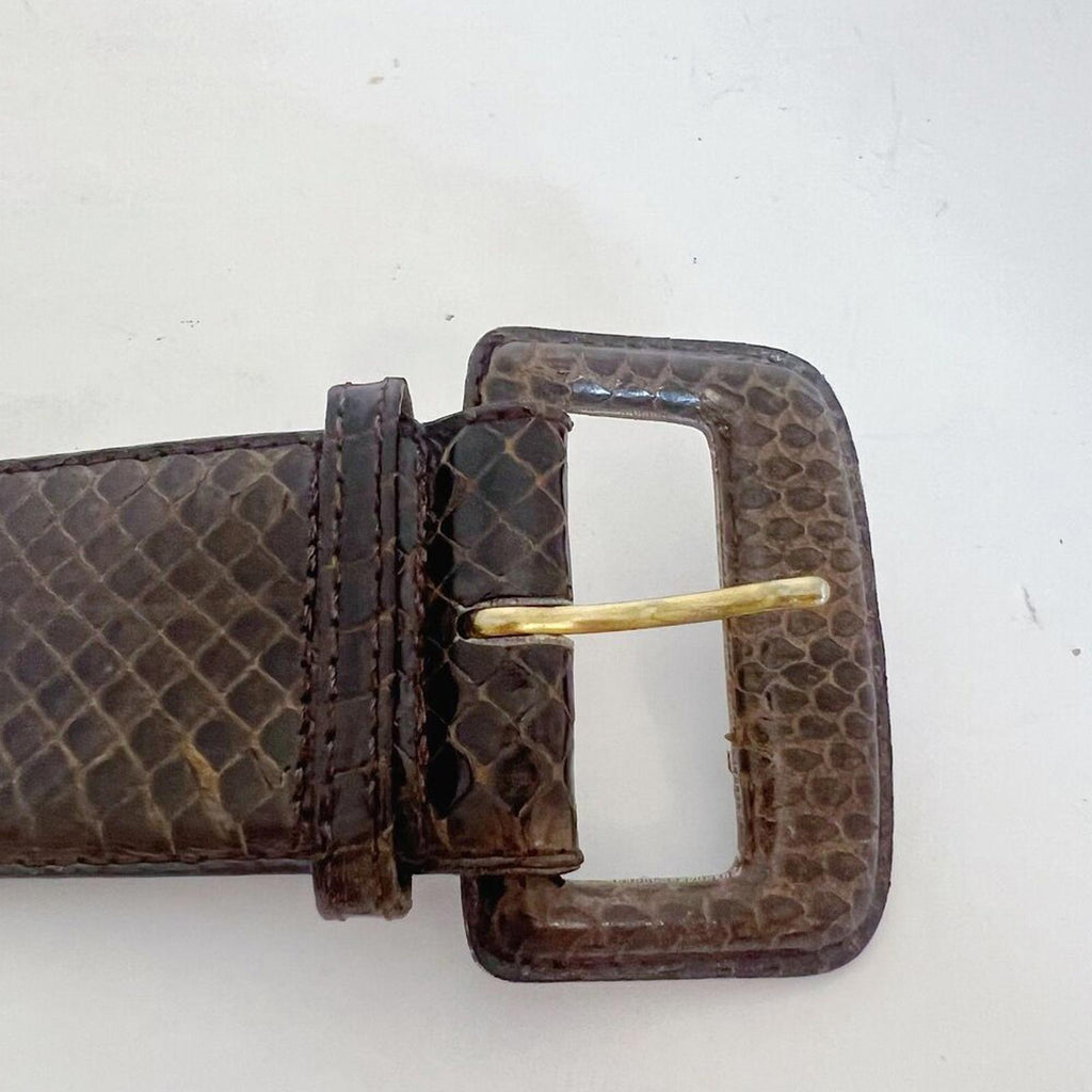 Vintage Harve Benard Snakeskin Chunky Belt Snake Belt y2k Women's Size 6