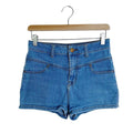 Urban Outfitters BDG Super High Rise Seam Short Medium Wash Denim Shorts Size 27
