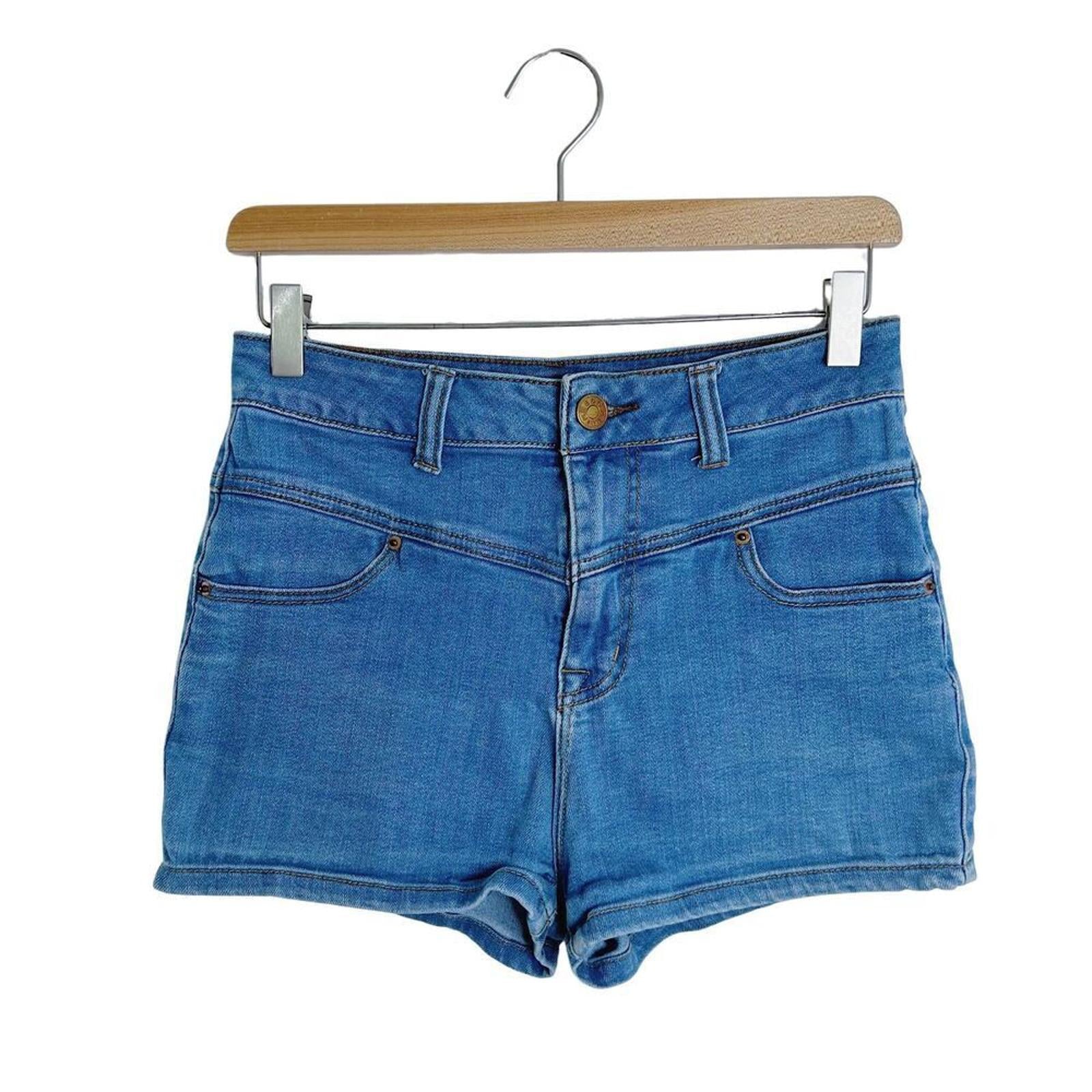 Urban Outfitters BDG Super High Rise Seam Short Medium Wash Denim Shorts Size 27