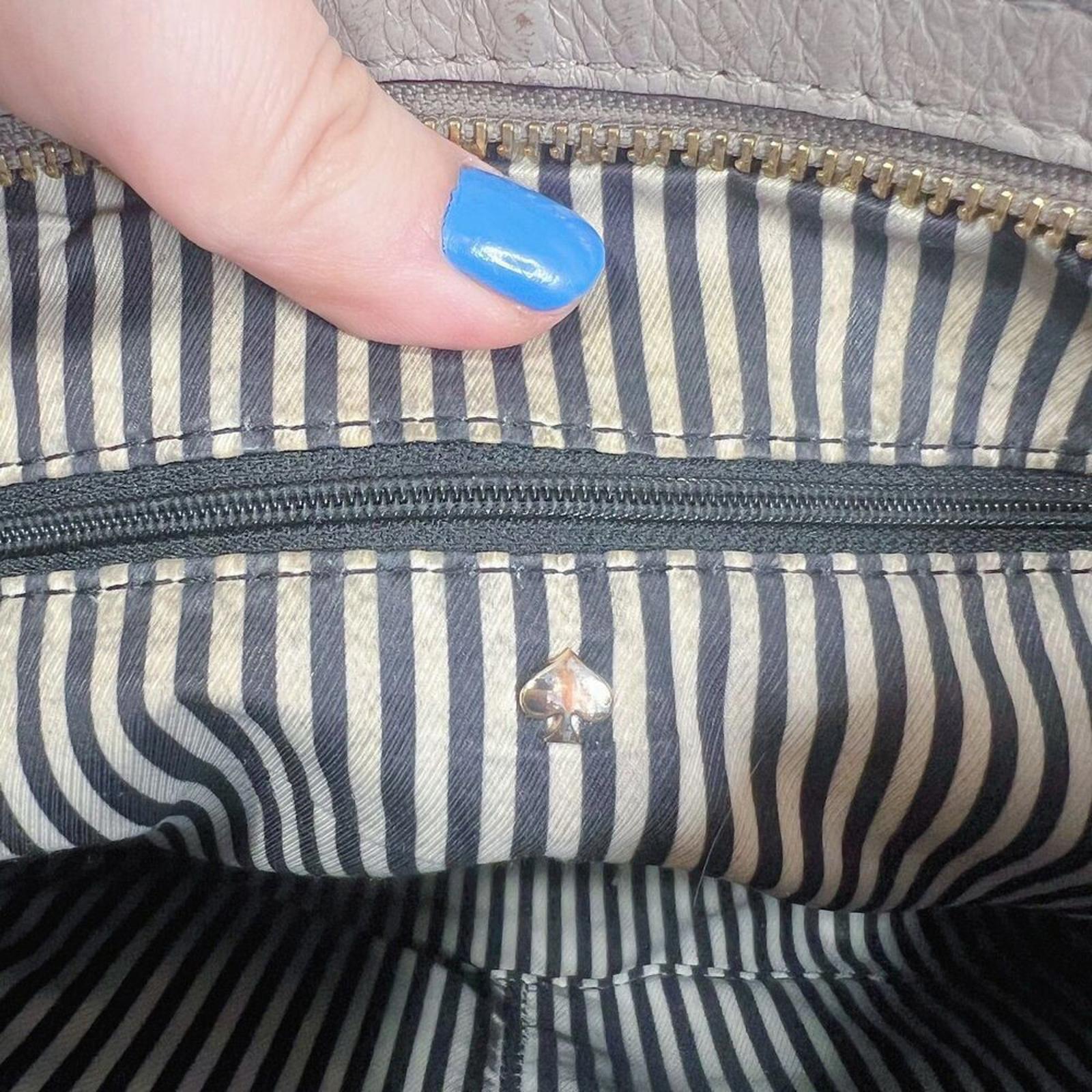 Kate Spade Gray Leather Crossbody Bag Purse