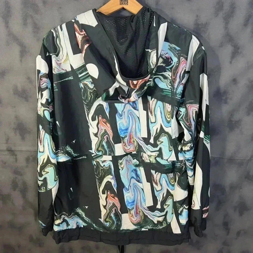 Nike Women's Marble Half Zip Windbreaker Running Jacket Size M