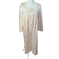Vintage Barbizon Pink Satin Nightgown Lace Trim Bow Coquette 1980s Size M