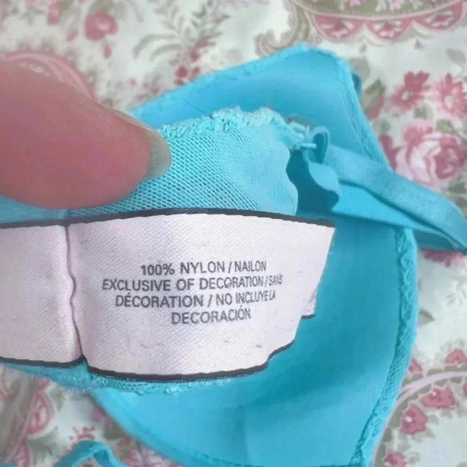 Victoria's Secret Blue Lace Lined Perfect Coverage Bra 34C