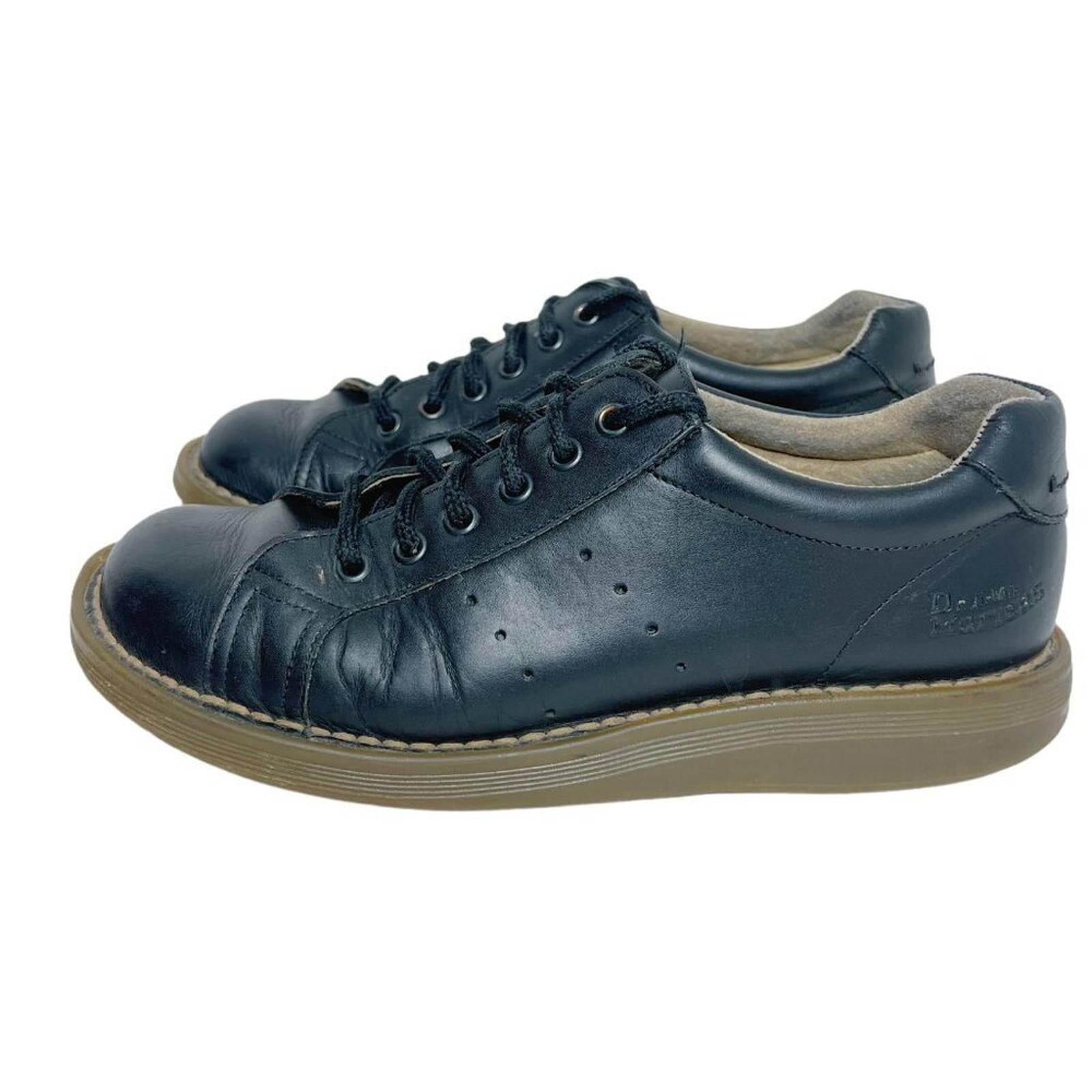Vintage Dr. Martens Airwair Black Leather Bowler Shoe Sneaker Men's Size 7 US