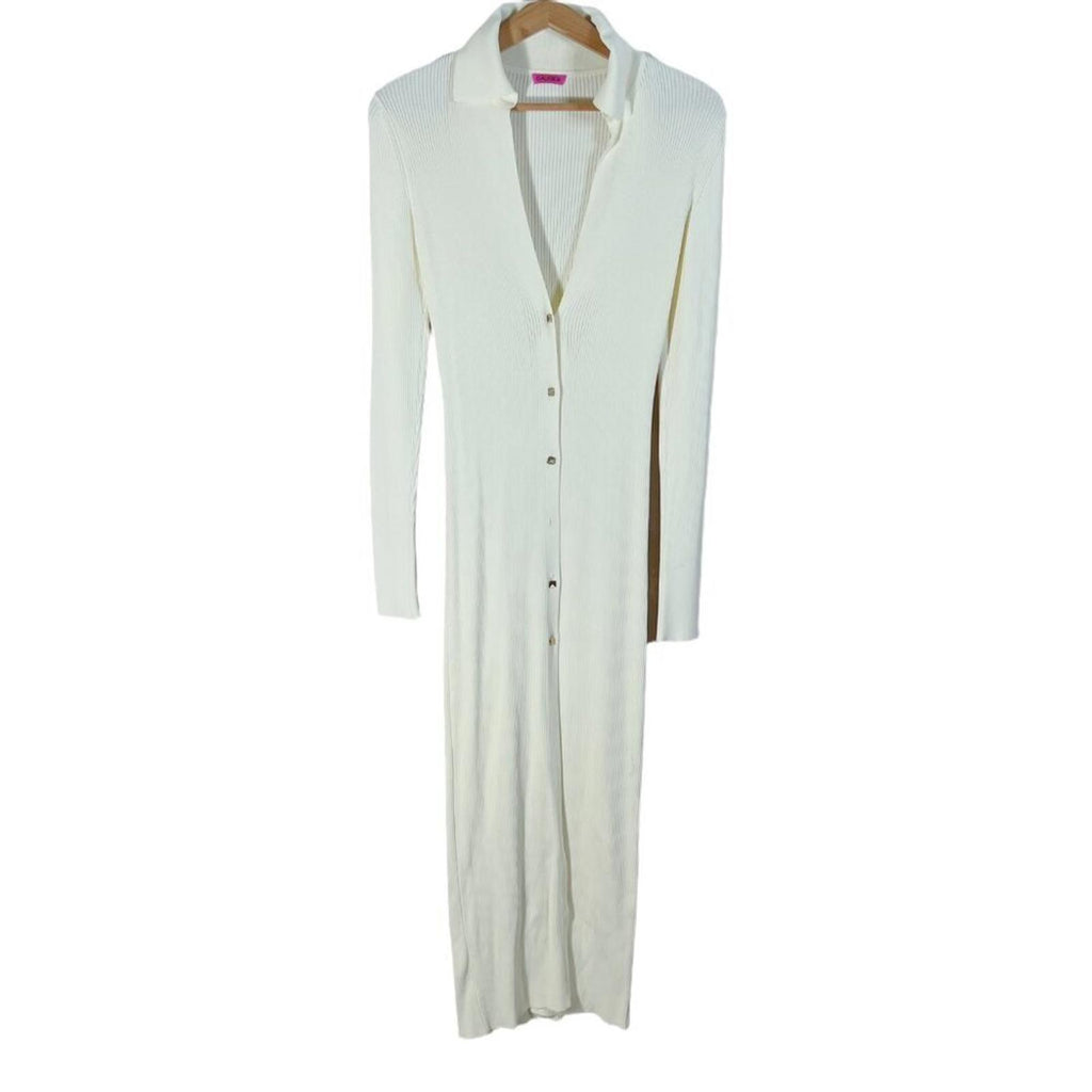 GAUGE81 Rubi Rib-Knit Dress in Ivory Maxi Dress Women's Size S