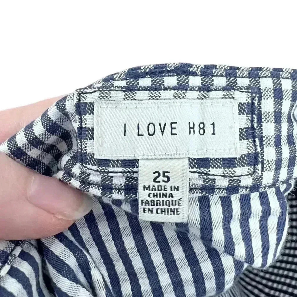 I Love H81 Blue Gingham Mini Skirt Coquette Farmgirl Women's Size 25