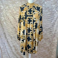 Richard Allen x H&M Stand-Up Collar Satin Dress Chain Pattern Size 6