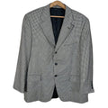 Cashmere Harold Powell Men's Houndstooth Blazer Sportcoat Suit Jacket Size 46