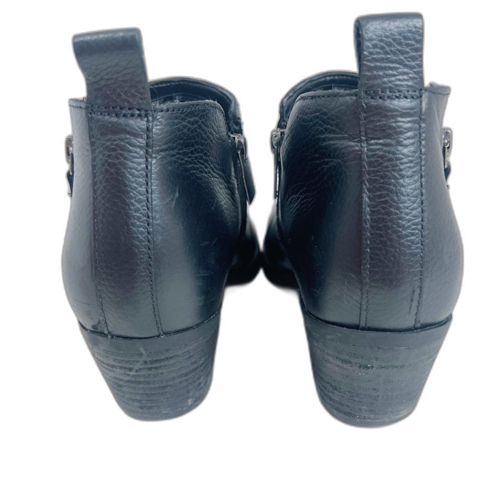 Vionic Cecily Black Leather Ankle Boot Bootie Arch Support Comfort Size 7.5