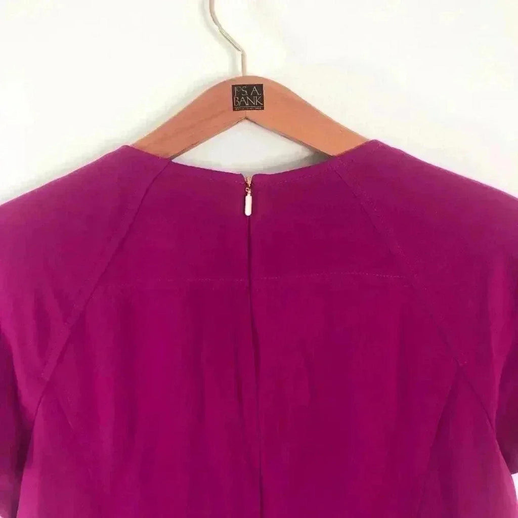 Trina Turk Embellished Keyhole Mini Dress Fuscia Pink Women's Size M