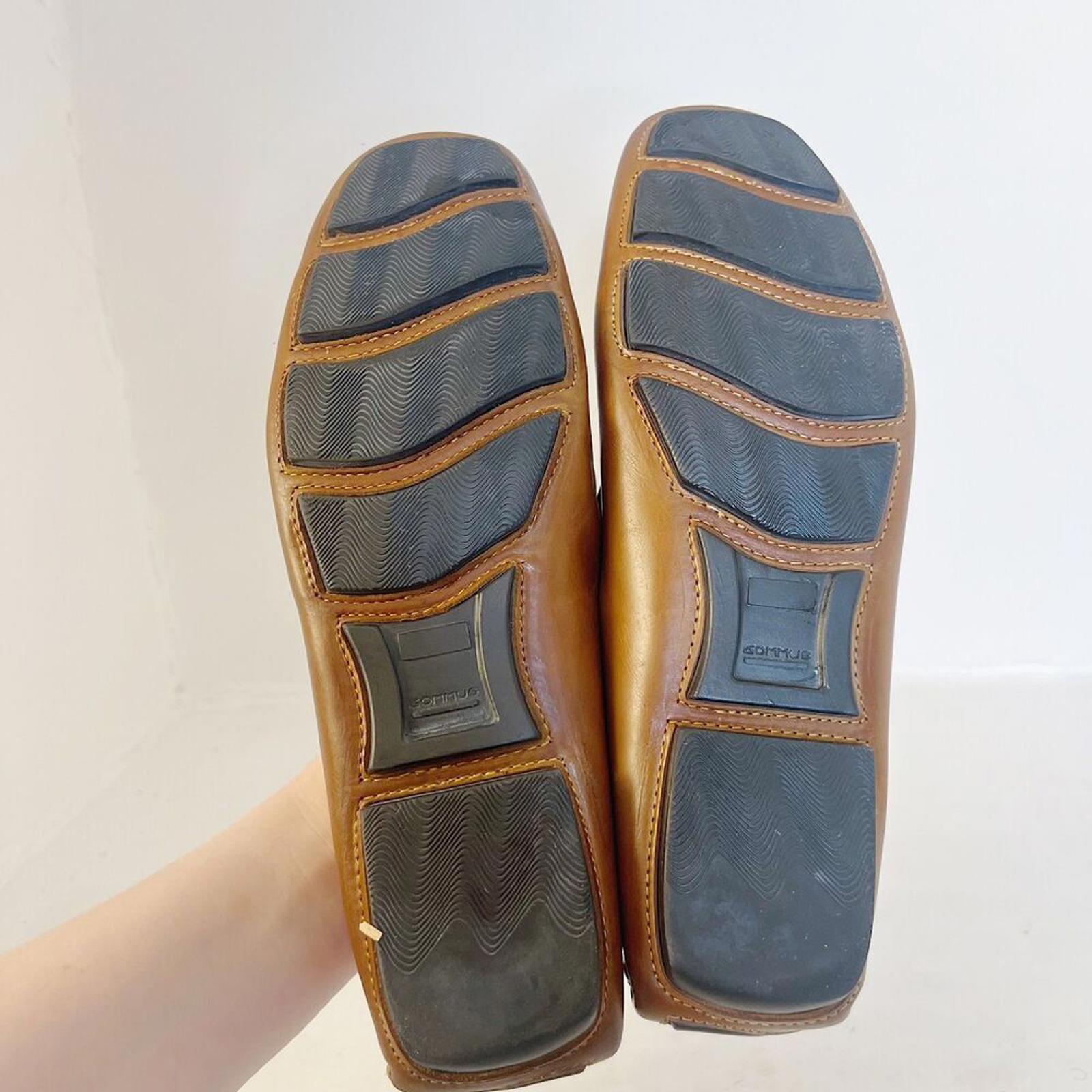 Di Bianco SPQR Brown Leather Driving Loafers Men's Size 9.5 Italian Leather