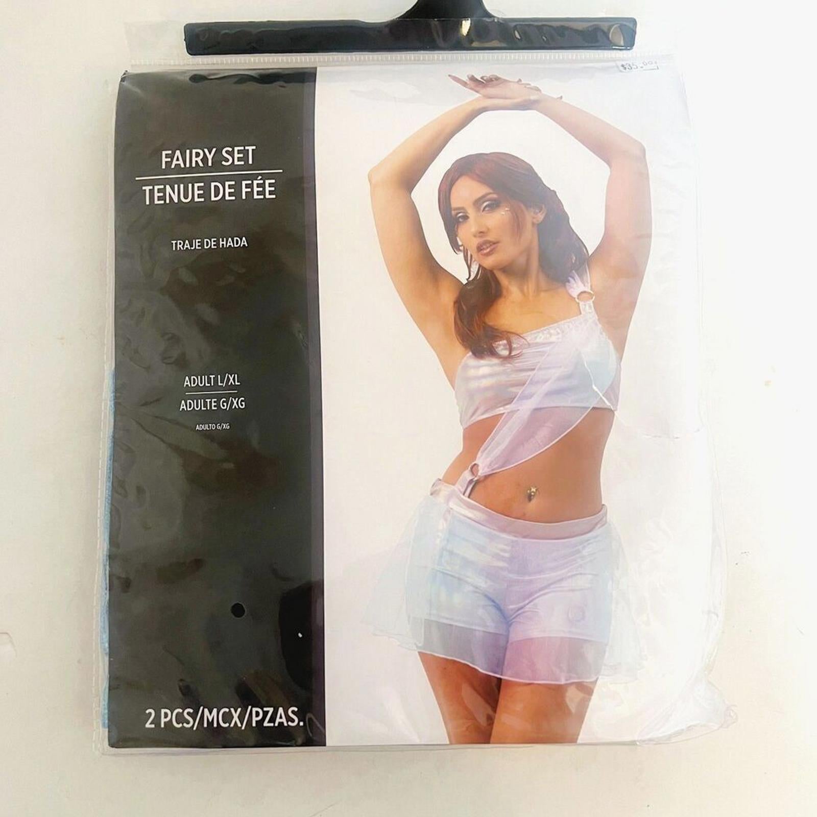 NWT Iridescent Fairy Set Halloween Costume Rave Party Women's Size L/XL
