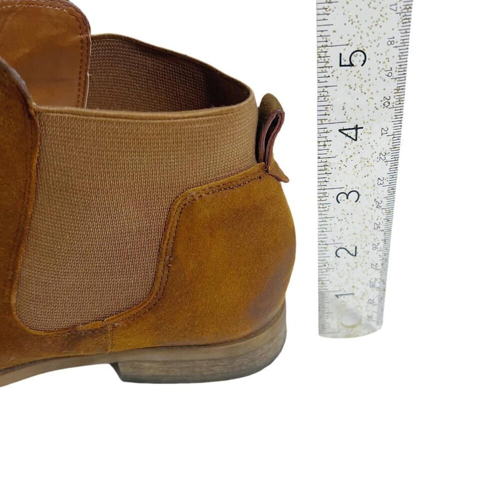Franco Sarto Kabrina Brown Suede Distressed Leather Booties Boots Size 6.5