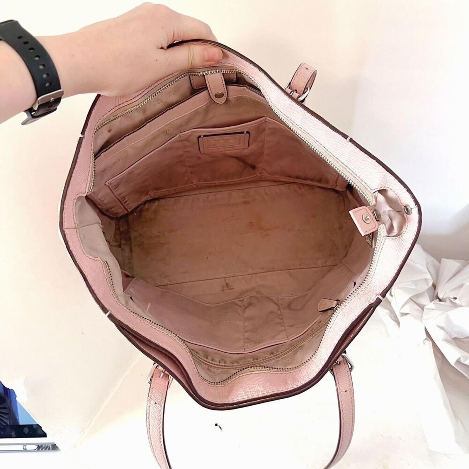 Coach Turnlock Tote In Blossom Light Pink Leather Tote Balletcore Coquette