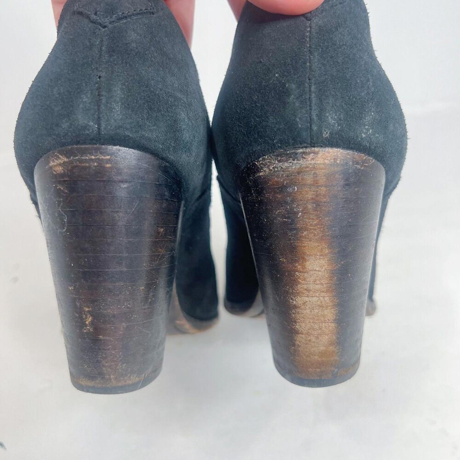 Frye Ilana Shootie Black Suede Bootie Ankle Boot Western Boho Size 10