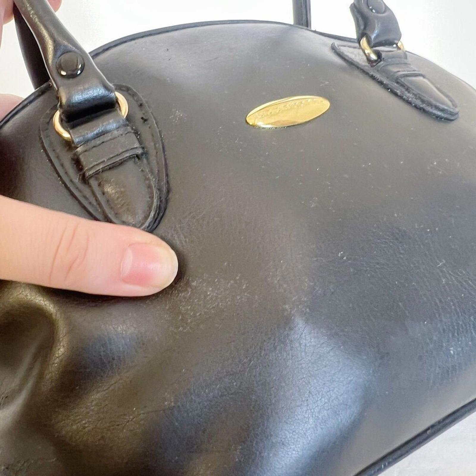 Vintage Liz Claiborne Black Leather Shoulder Bag Purse