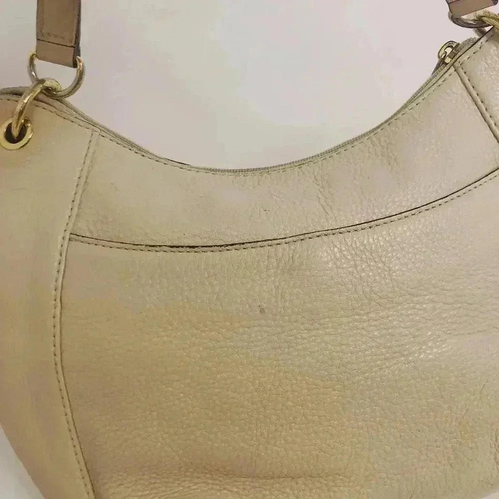 Michael Kors Crescent Shaped Cream Handbag