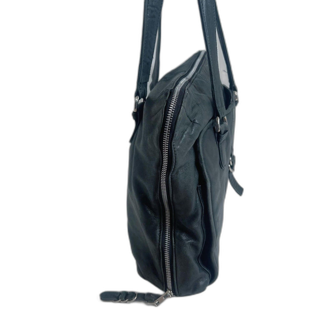 Latico Black Leather Laptop Bag Satchel Messenger Bag Work Bag