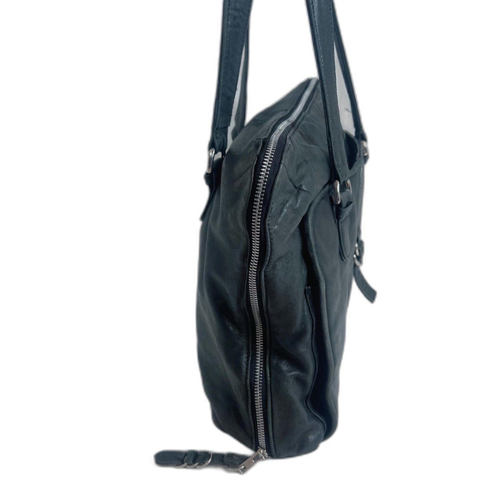 Latico Black Leather Laptop Bag Satchel Messenger Bag Work Bag