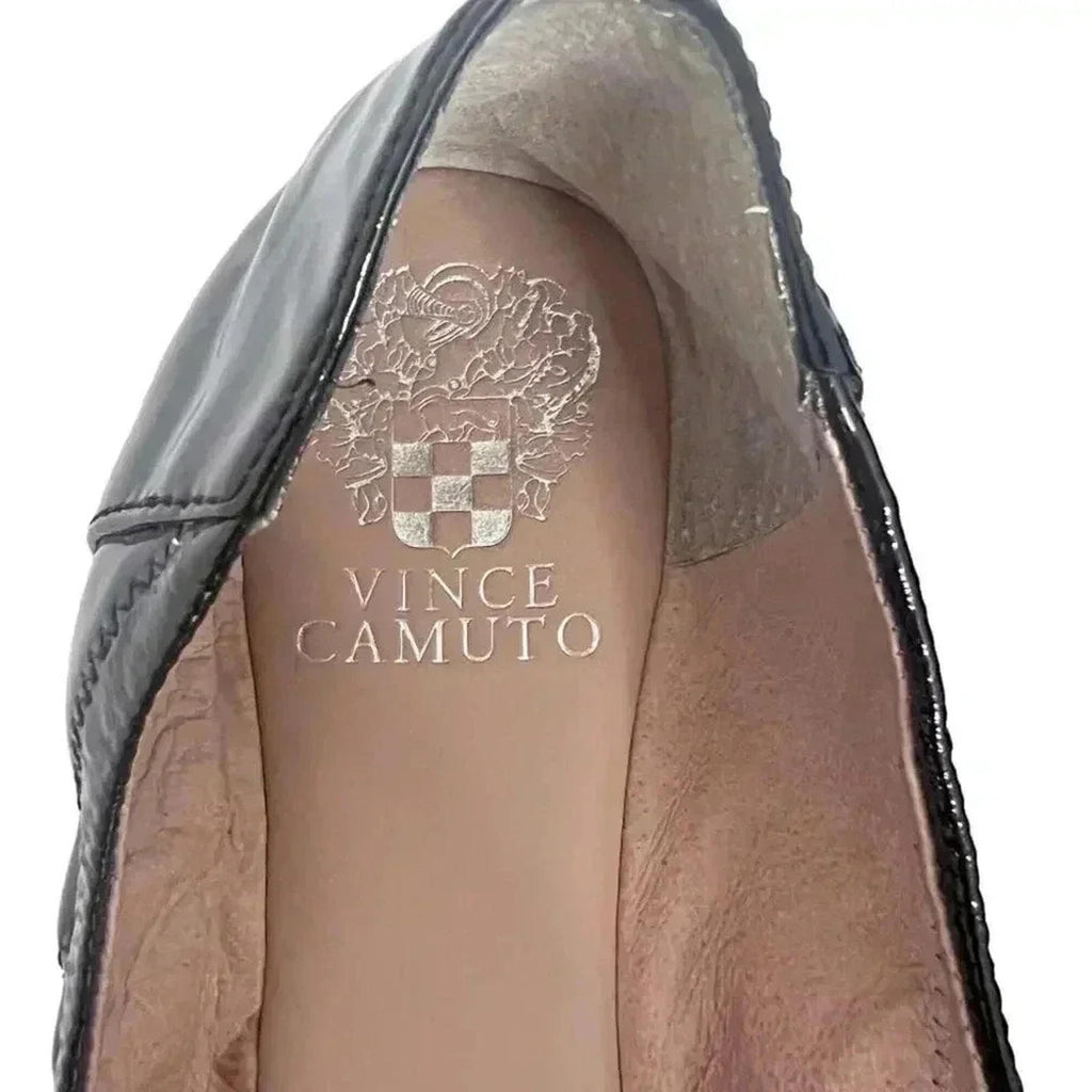 Vince Camuto Black Patent Leather Ballet Flats Women's Size 8.5 Balletcore