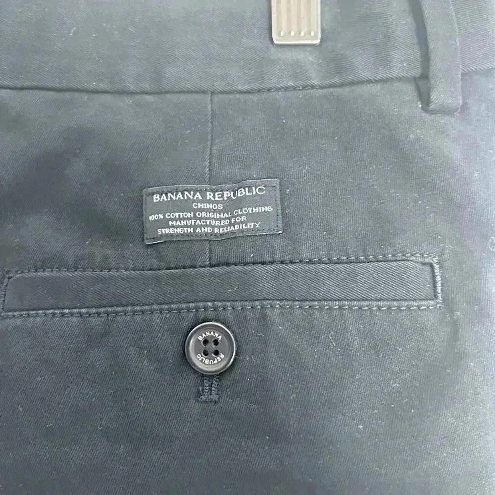Banana Republic Aiden Chino Pants in Black Business Casual Office Size 33 x 30