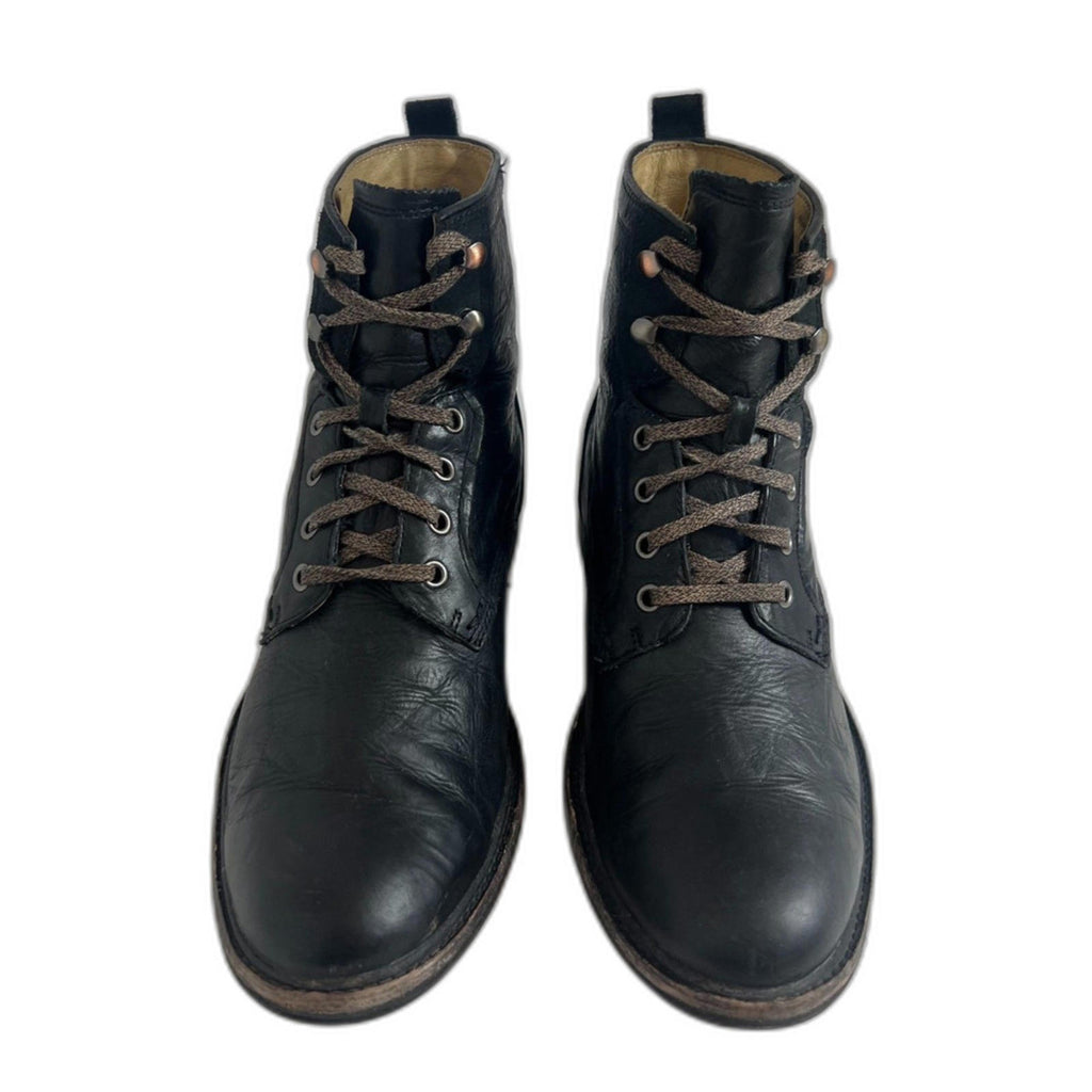 Ugg Men's Selwood Boots Black Leather Combat Boots Lace Up Size 11