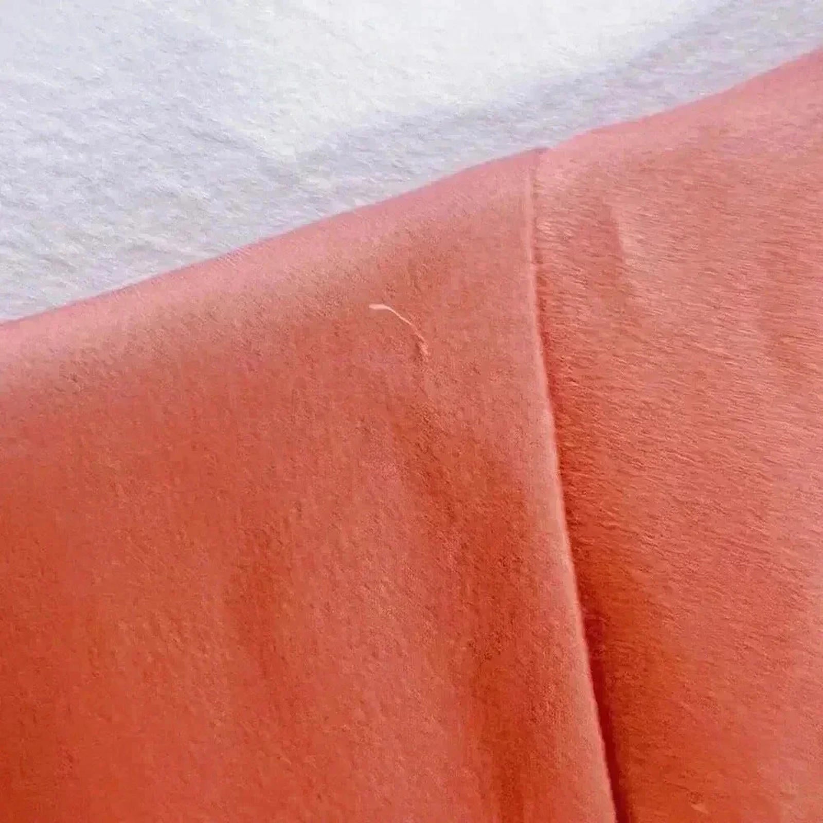 Lioness Rose Pink Satin Romper Plunging Neck Ruffled Hem Women's Size M