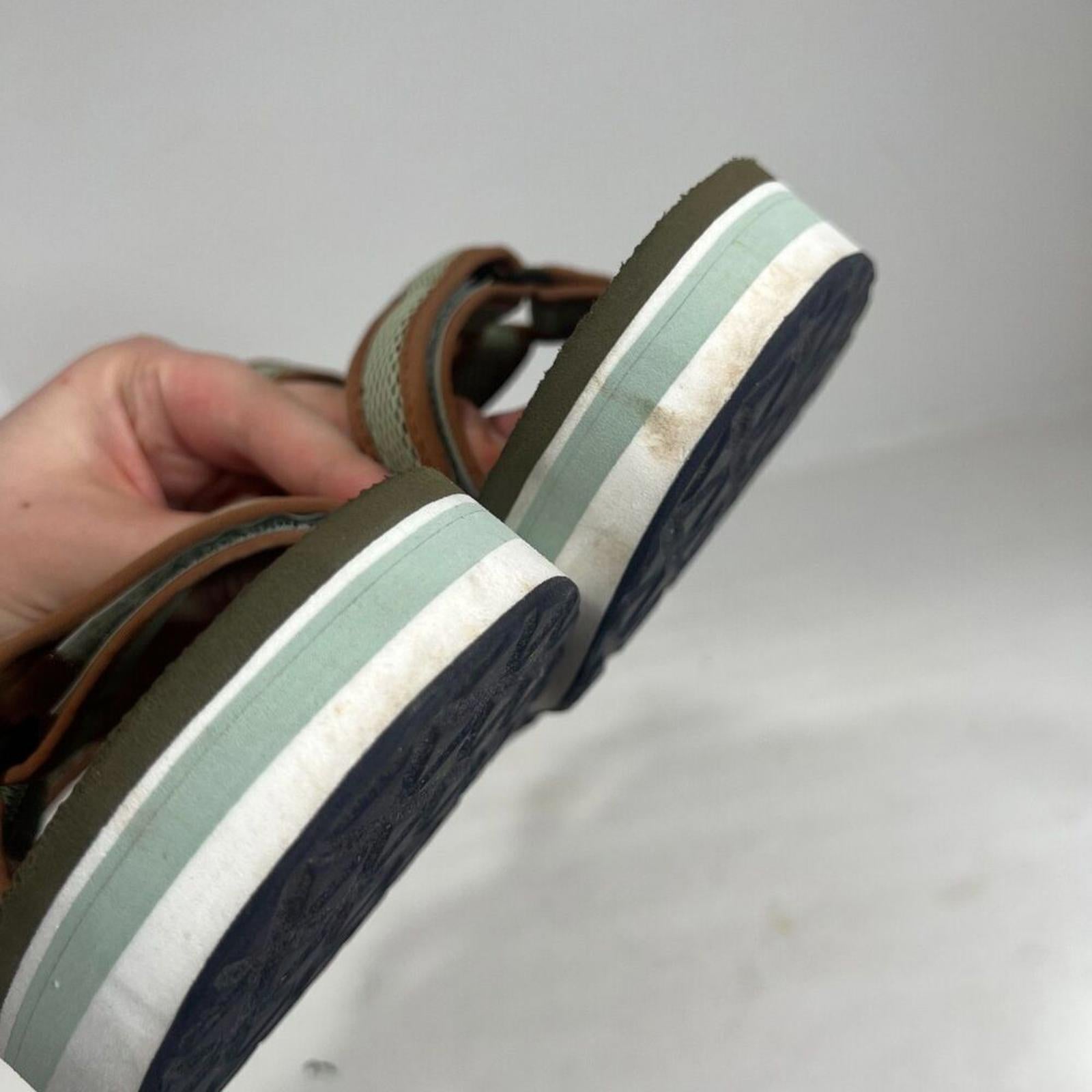 Teva Women's Flatform Universal Mesh Sandals Green Platform Sandals Size 10