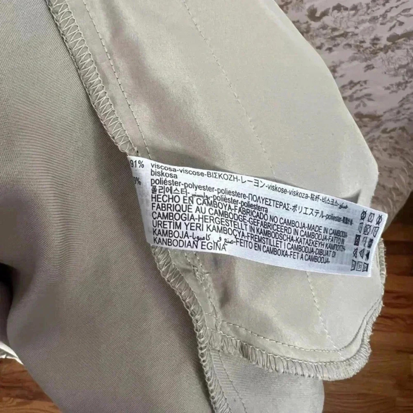 Zara Beige Women's Button Up Utility Jacket Size M