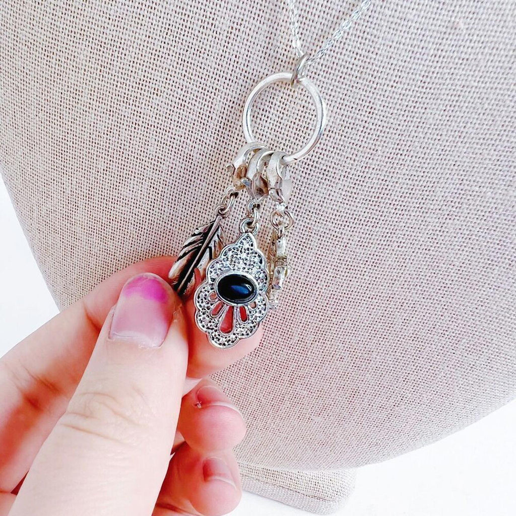 Topshop Silver Chain Necklace Boho Charms Dainty