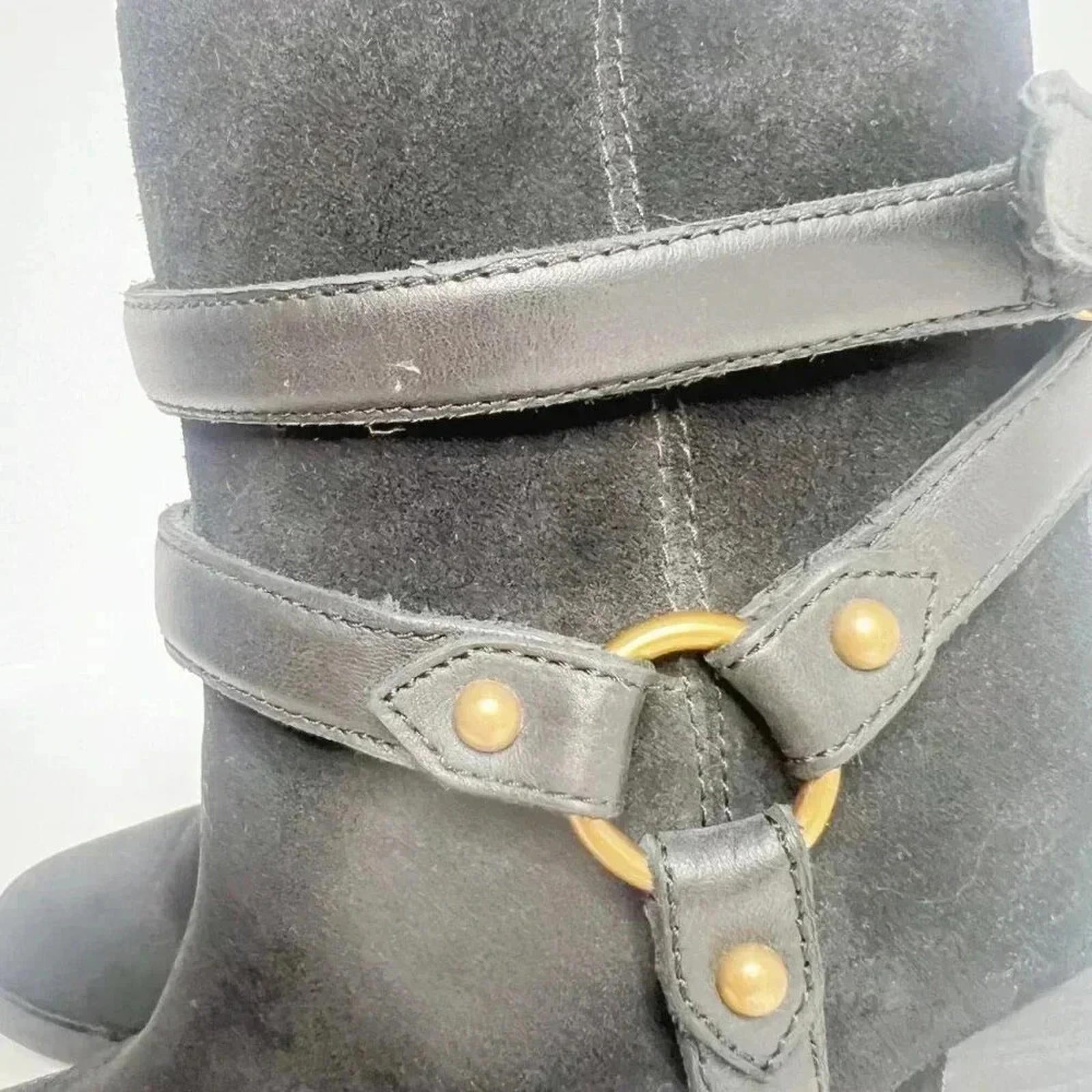 UGG Dandridge Black Suede Harness Boot Women's Size 6