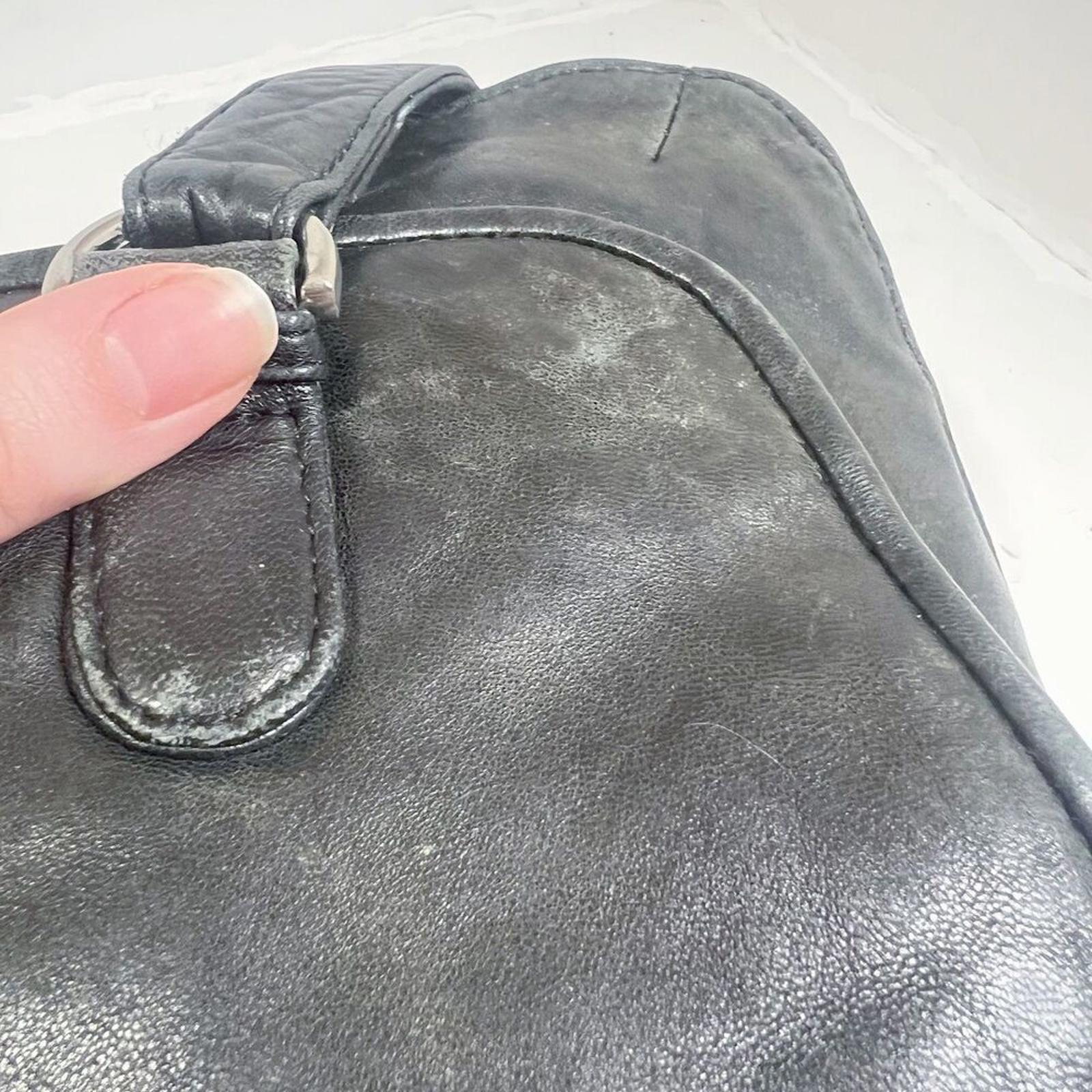 Latico Black Leather Laptop Bag Satchel Messenger Bag Work Bag