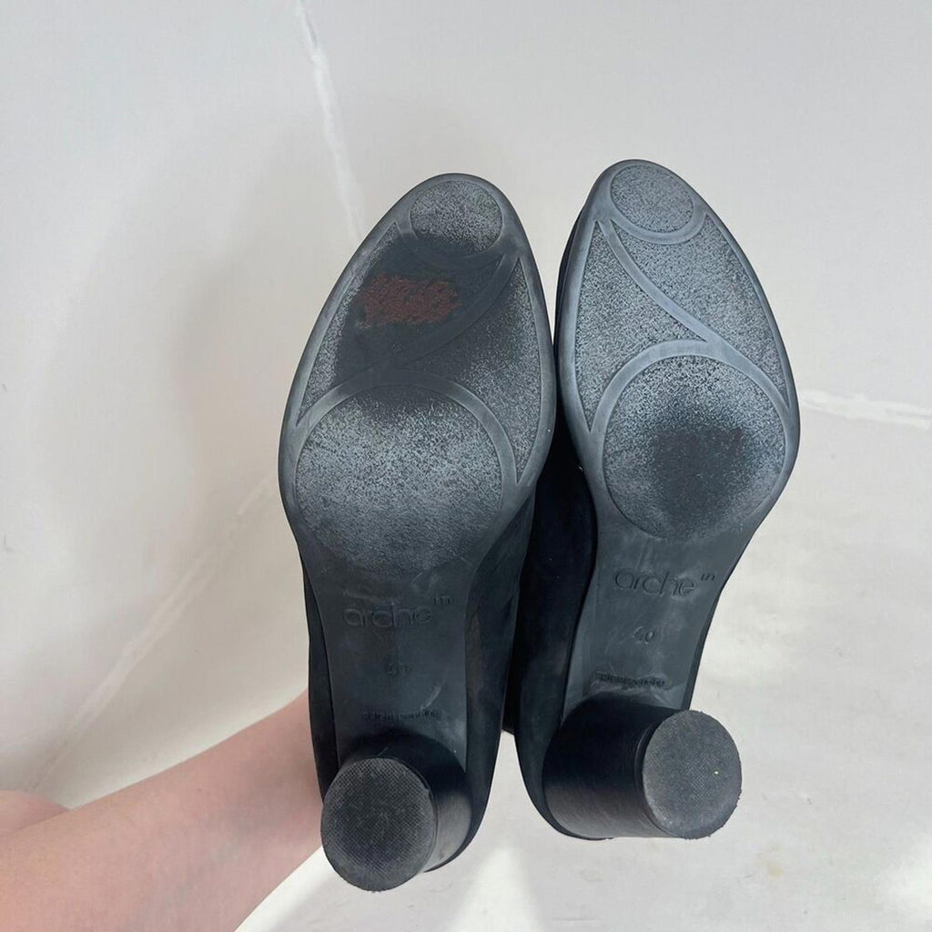 Arche Kleri Black Suede Leather Ankle Boots Booties Women's Size 40 EU 9 US