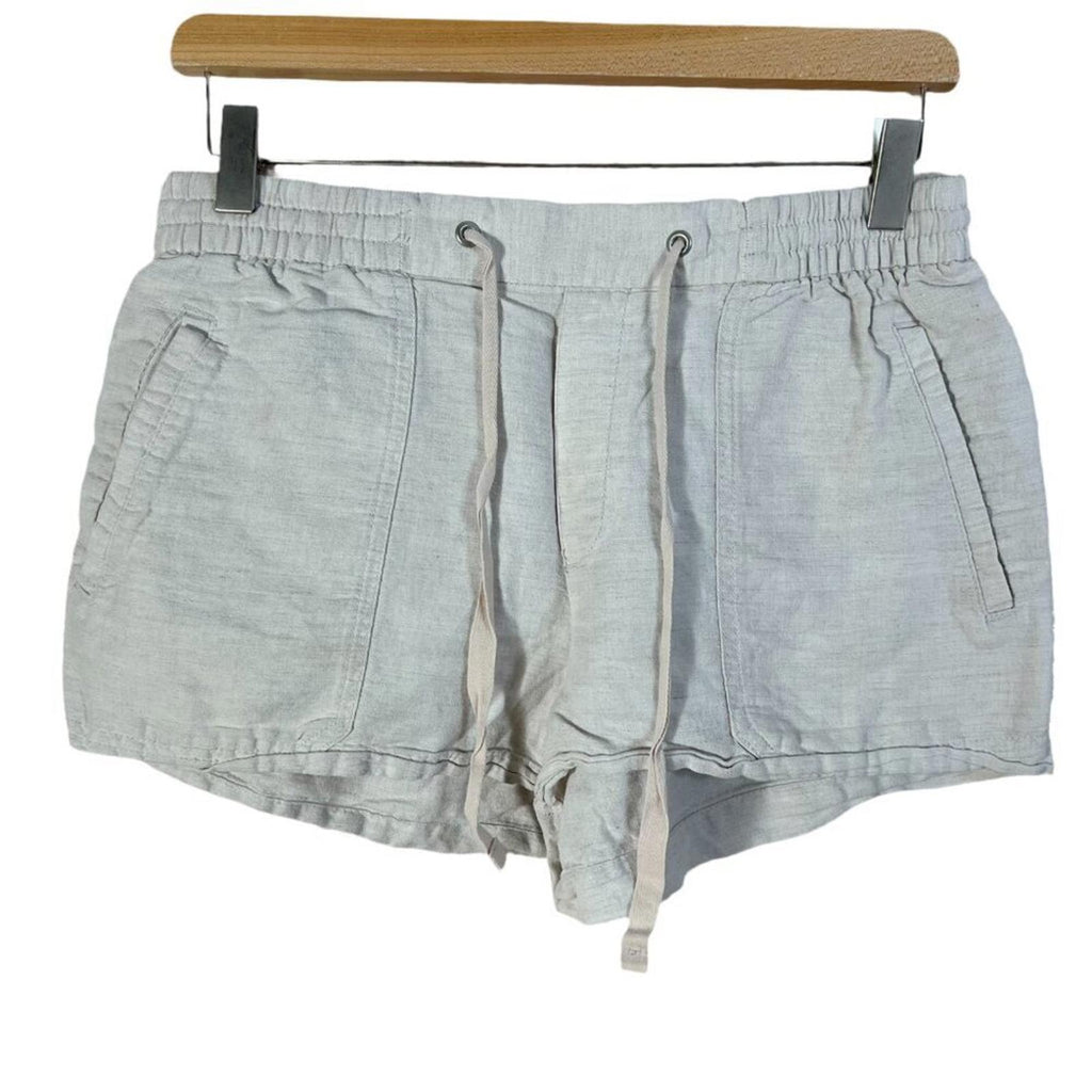 GAP Cream Linen Blend Drawstring Waist Shorts Women's Size S