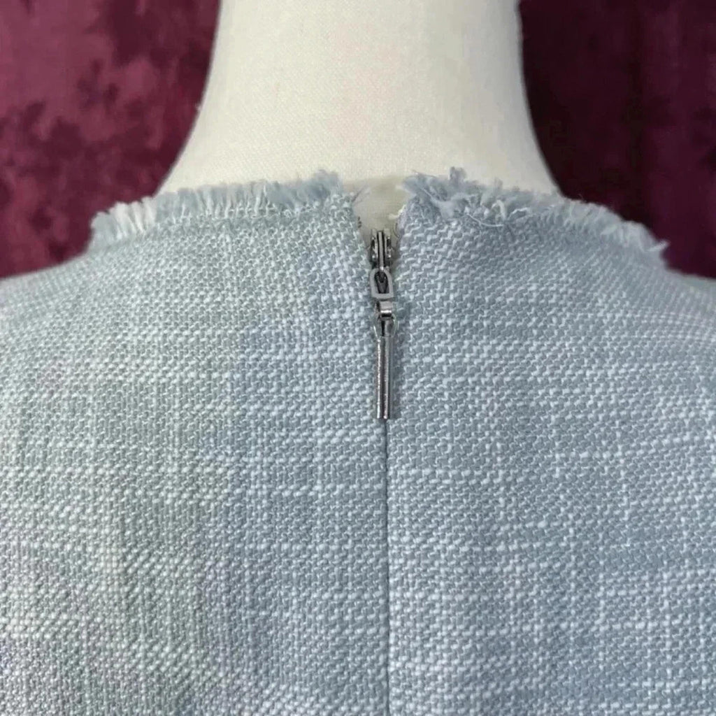 Rebecca Taylor Slub Suiting Dress Grey Tweed A Line Dress Women's Size 8