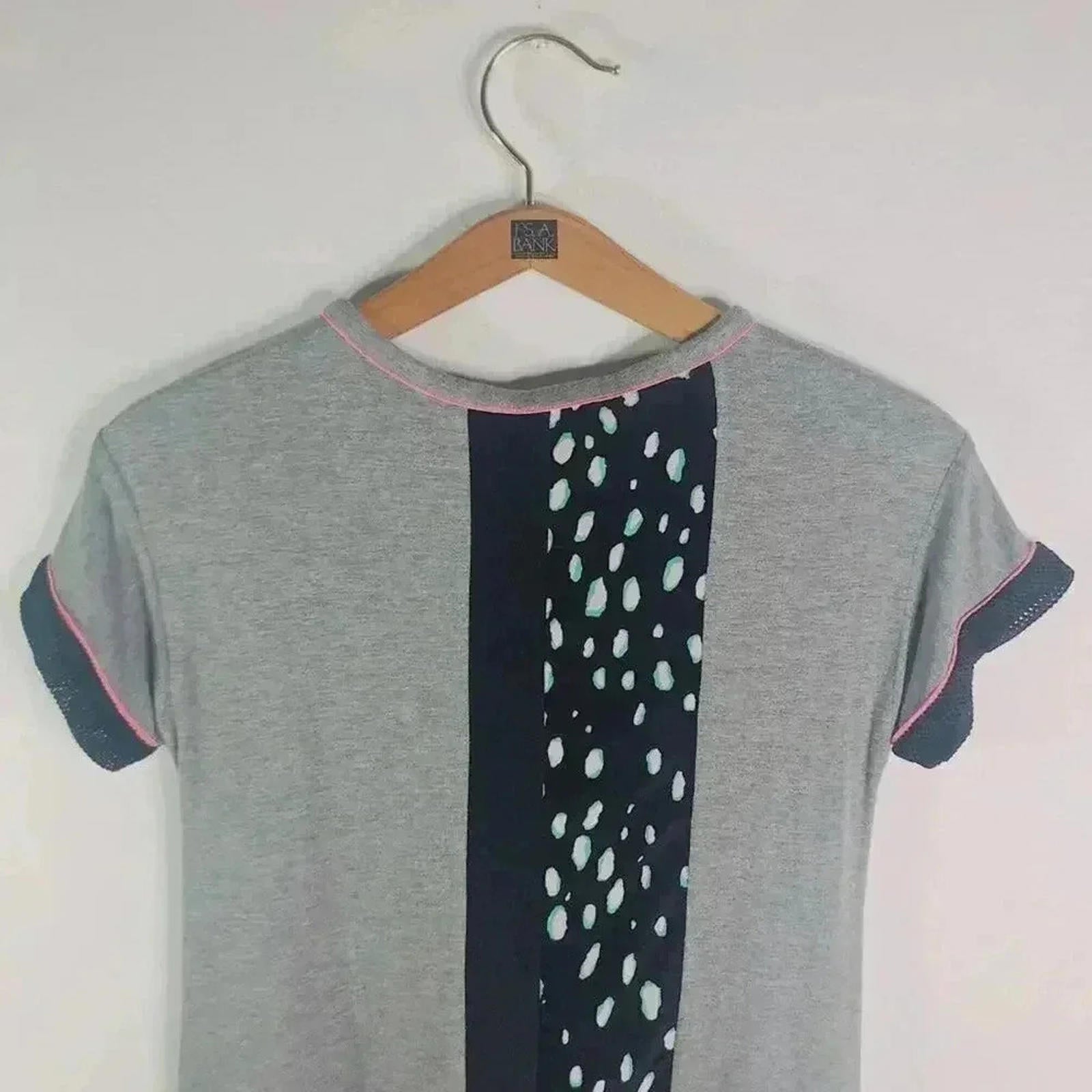 Elizabeth and James Blocked Patterned T Shirt Dress Women's Size XS